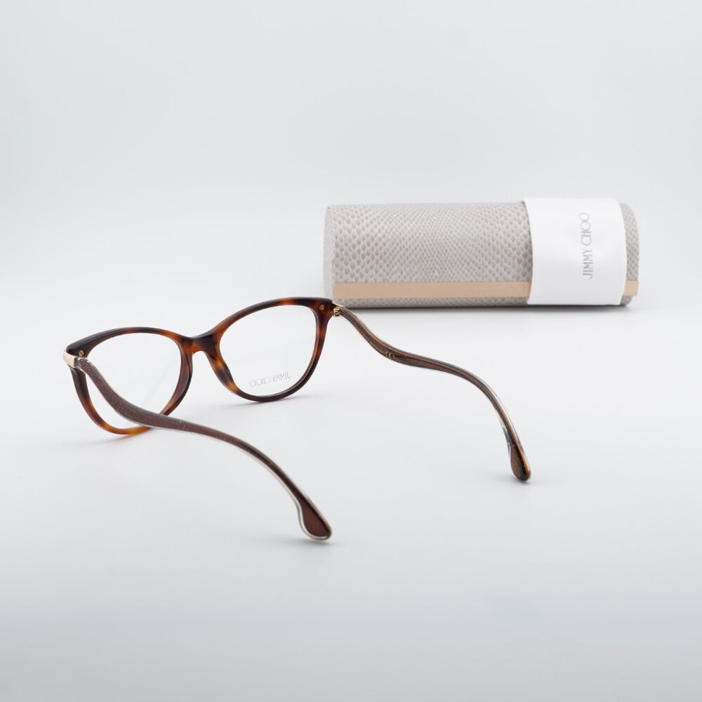 Jimmy Choo JC258 0086 00 Eyeglasses Havana/Gold 54mm Cat Eye Frame - Picture 11 of 11
